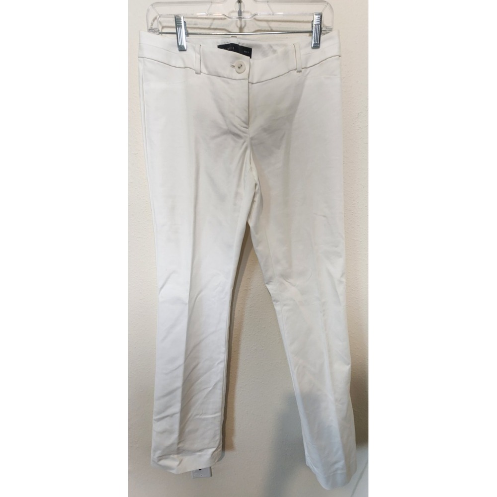 The Limited Drew Fit White Chinos Straight‎ Leg Low Rise Pants Cotton 4L Vintage